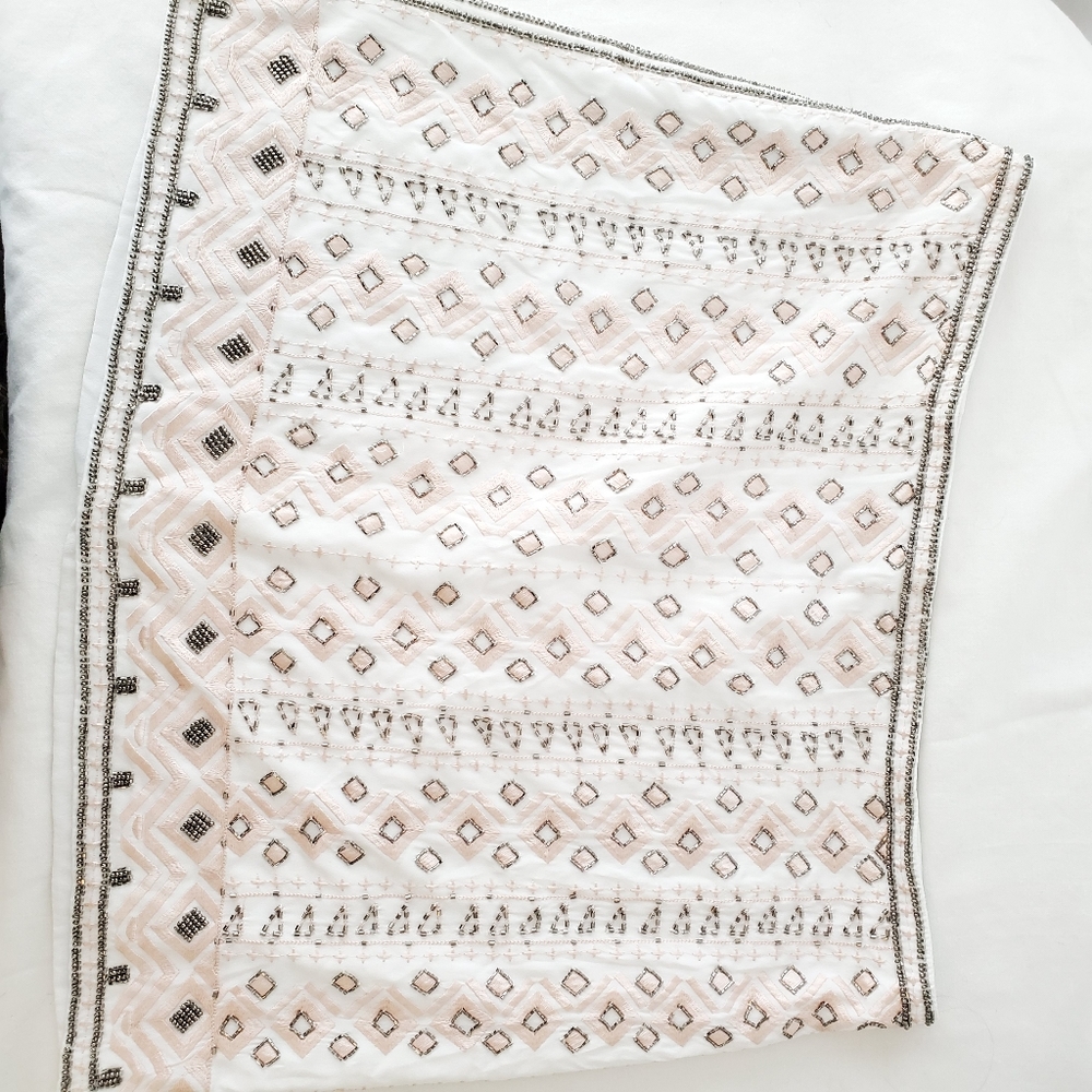 Beaded & Embroidered Mini Skirt